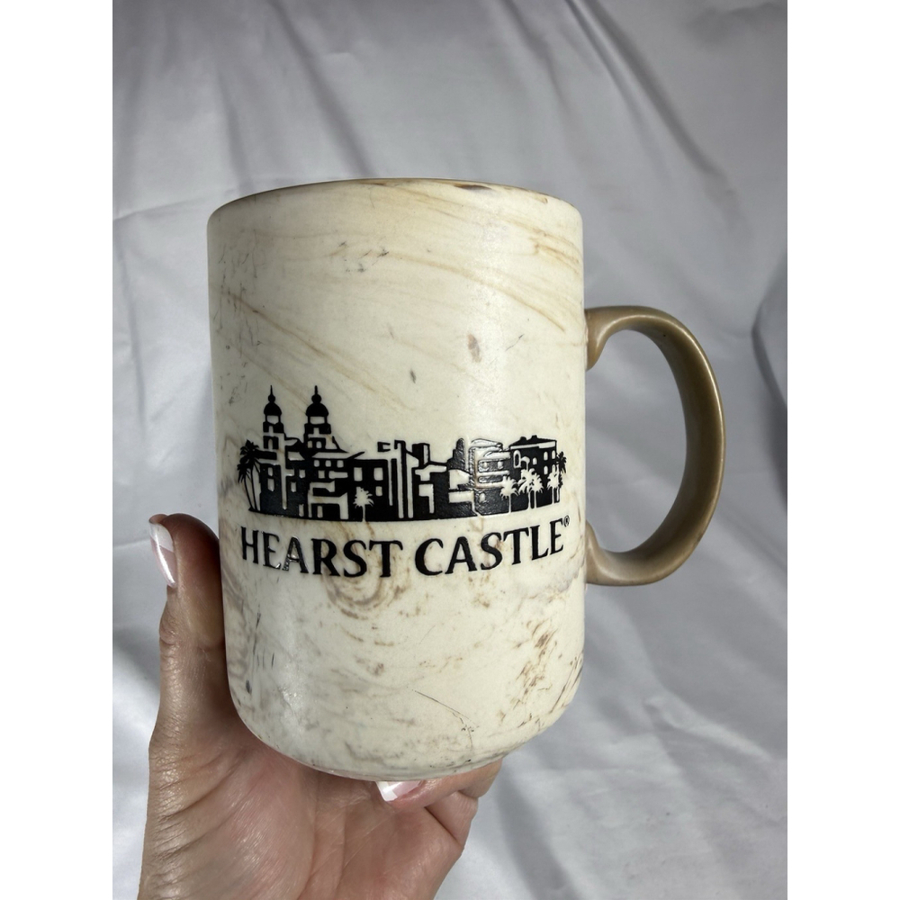 Coffee Mug Cup Hearst Castle Marbling Brown Marble Design Impressed